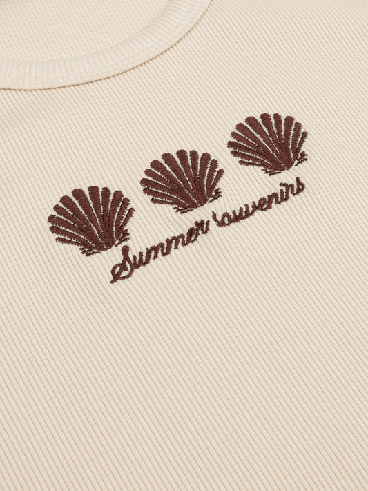 Ydence Top Sea shells - Beige
