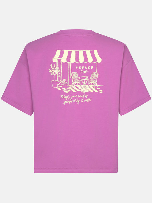 Ydence T-shirt Ydence cafe - Pink purple