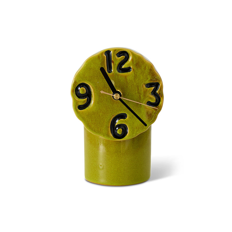 Hkliving retro ceramic clock - Olive