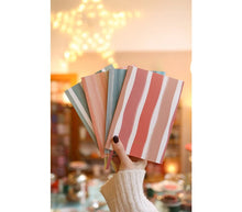 Afbeelding in Gallery-weergave laden, All the luck in the world - Klein notitieboekje strepen roze/beige