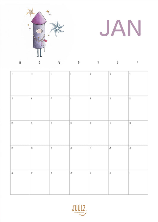 Juulz Illustrations - Jaarkalender 2026