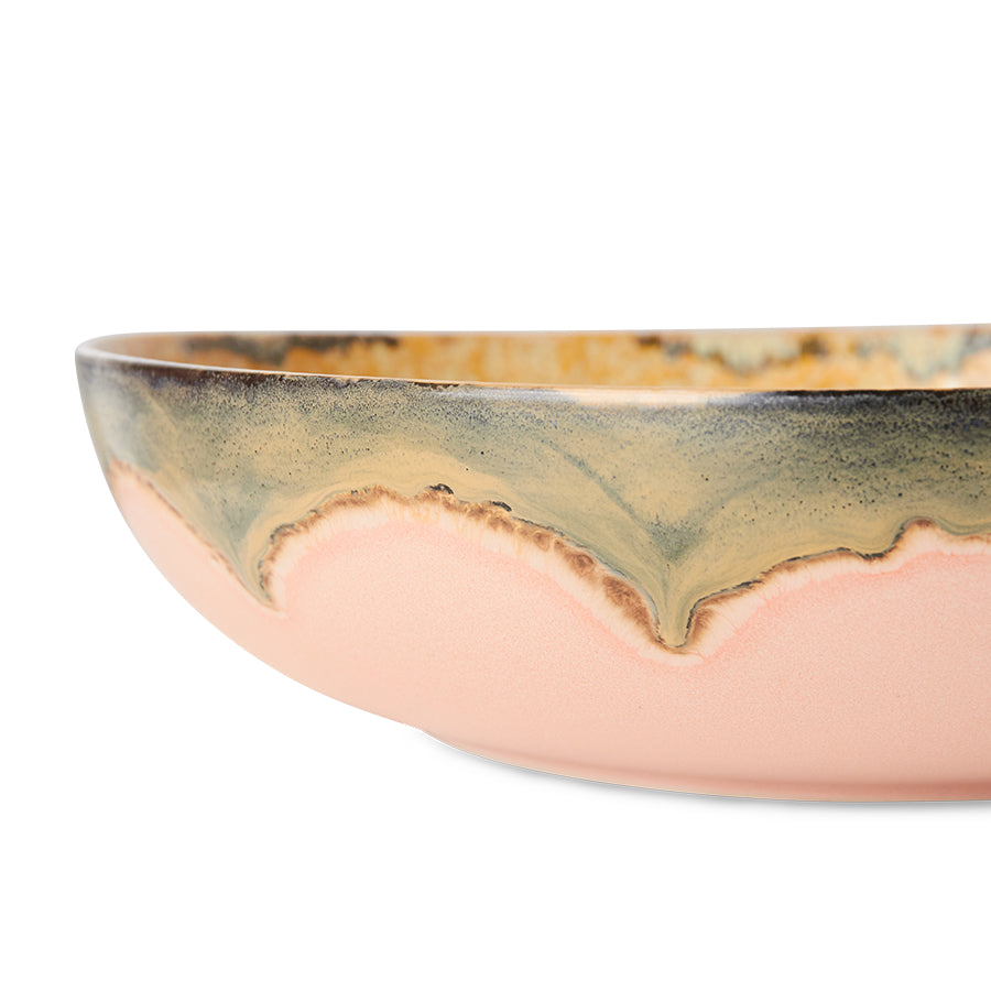 70s ceramics salad bowl - Sunflower