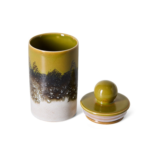 Hkliving 70s ceramics - Medium storage jar, Truffle
