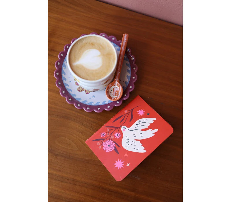 All the luck in the world - Mini Soft Cover Notebook Blanco Bird