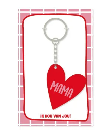 Sleutelhanger - Hartje mama