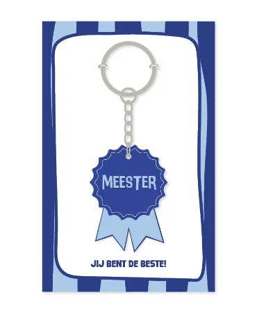 Sleutelhanger - Meester jij bent de beste!