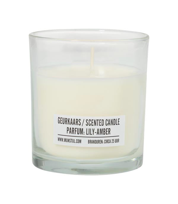 Mijn Stijl - Geurkaars glas parfum Lily Amber