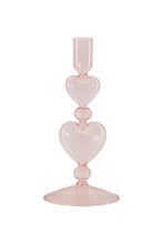 Afbeelding in Gallery-weergave laden, Zusss Kandelaar glas Hartjes - Roze/Rood
