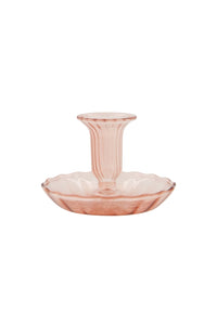 Zusss Kandelaar glas schotel - Roze