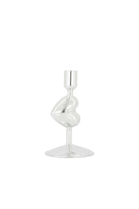 Zusss - Kandelaar Glas Hartje - Zilver