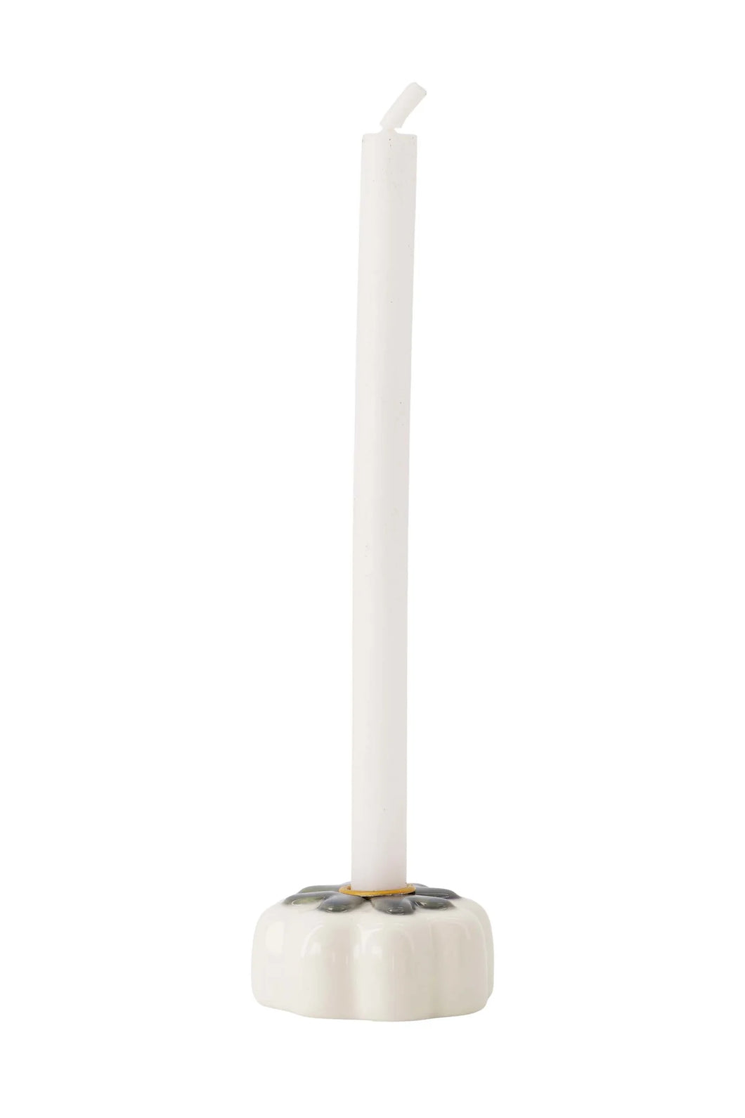 Zusss - Kandelaar keramiek klavertje wit/groen