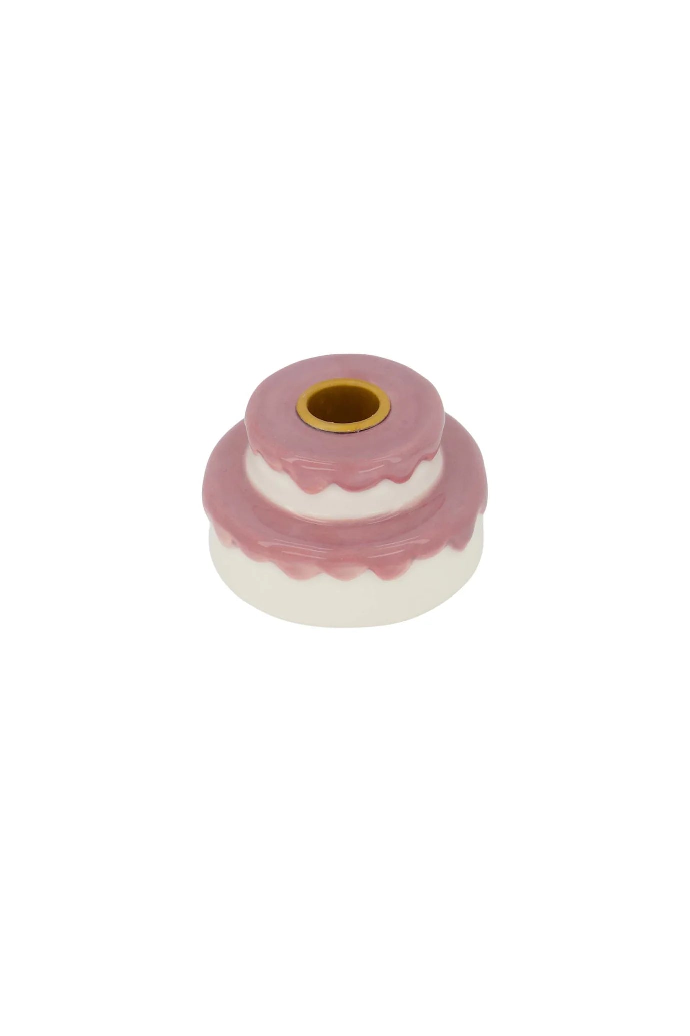 Zusss - Kandelaar keramiek taart - wit/roze