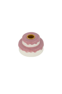 Zusss - Kandelaar keramiek taart - wit/roze