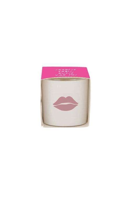 Zusss - Geurkaarsje kusje - Wit/roze