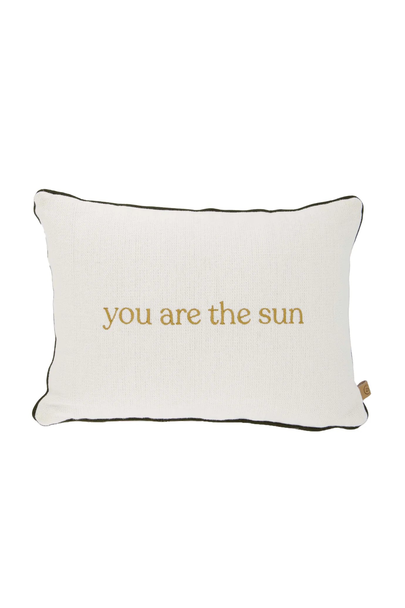 Zusss - Kussen you are the sun hartjes - Off white/Groen