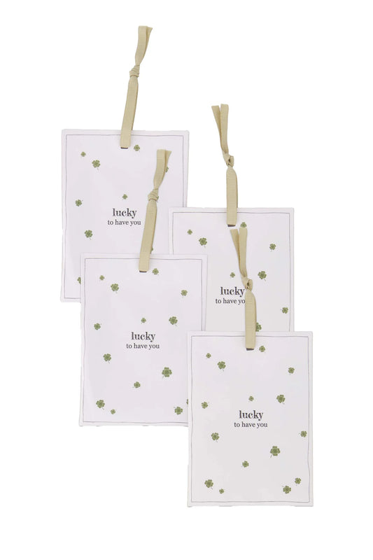 Zusss - Set van 4 geurzakjes lucky to have you - Wit/Groen