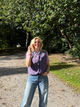 Afbeelding in Gallery-weergave laden, Teddy gilet - Lichtblauw/paars
