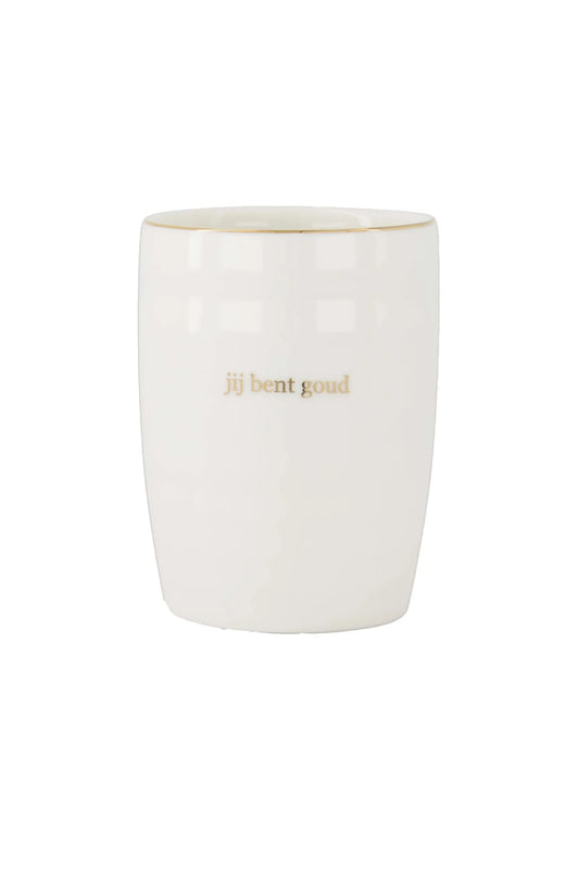 Zusss - Koffiemok Jij bent Goud - Wit / Goud