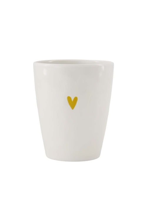 Zusss Drinkbeker Melamine hartje - Wit/Goud