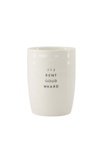 Zusss - Koffiemok goud waard - Wit/zwart