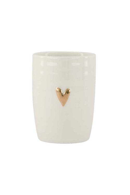 Zusss - Koffiemok hartje - Wit/goud