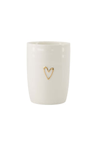 Zusss - Koffiemok hartje - Wit/goud