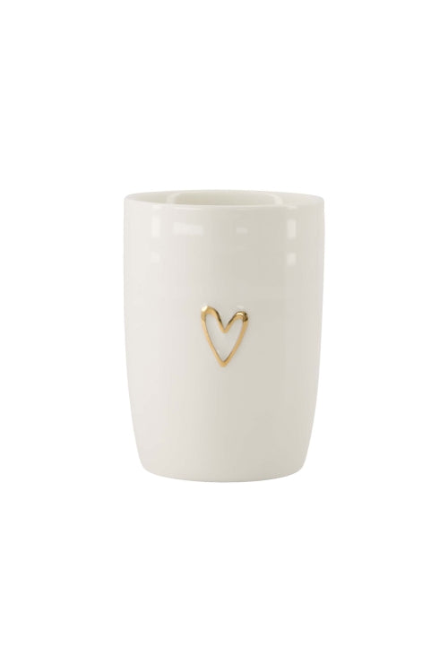 Zusss - Koffiemok hartje - Wit/goud