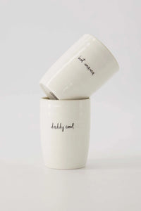 Zusss - Koffiemok daddy cool wit/zand/zwart