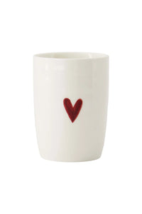 Zusss - Koffiemok hartje wit/rood