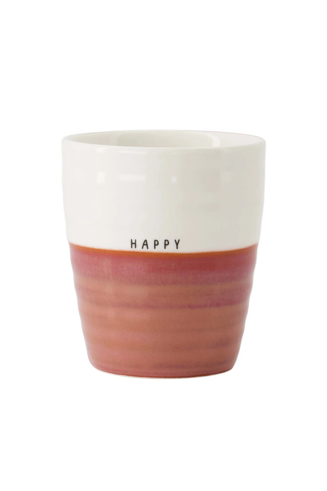 Zusss - Koffiemok happy wit/burgundy
