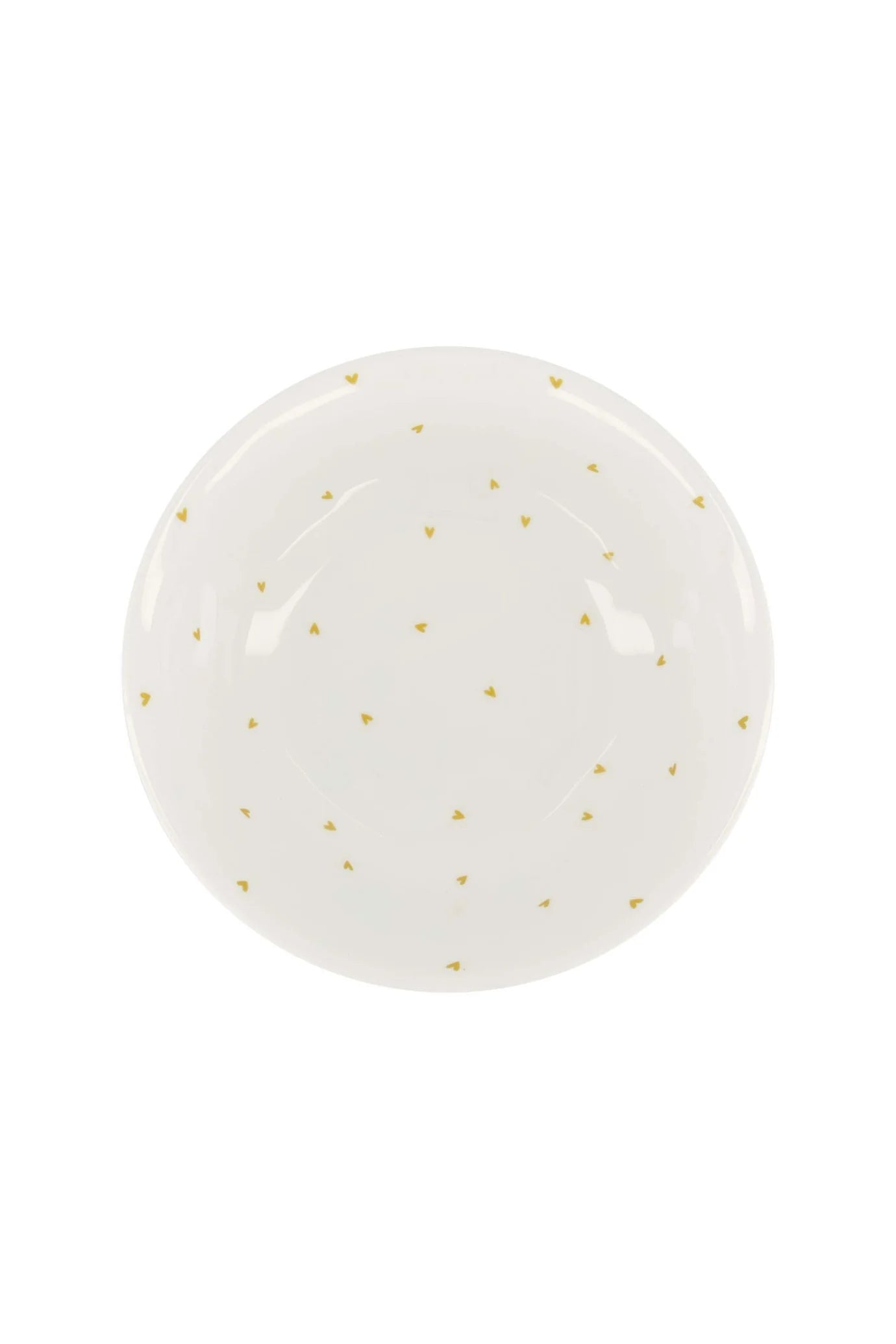 Zusss Schaal melamine Hartjes M - Wit/Oker