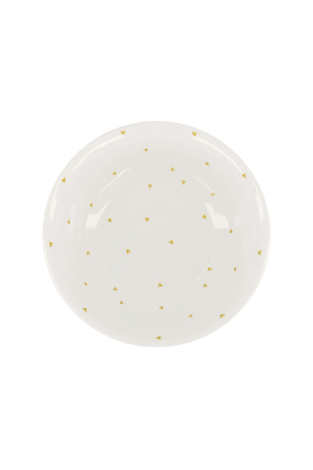 Zusss Schaal melamine Hartjes M - Wit/Oker