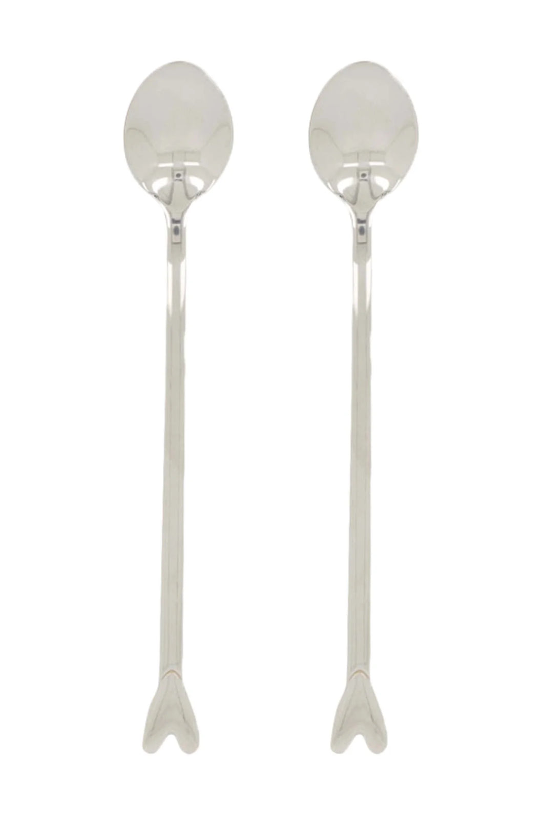 Zusss - Set van 2 lange lepels hartje - Zilver