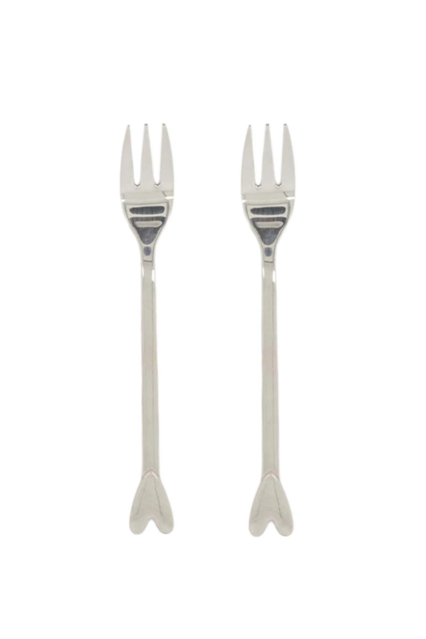 Zusss - Set van 2 vorkjes hartje - Zilver