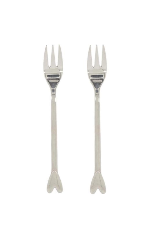 Zusss - Set van 2 vorkjes hartje - Zilver