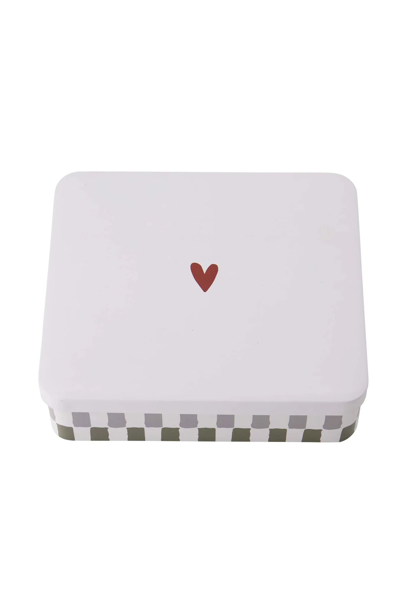Zusss - Koekblik hartje - rood/grijs/groen