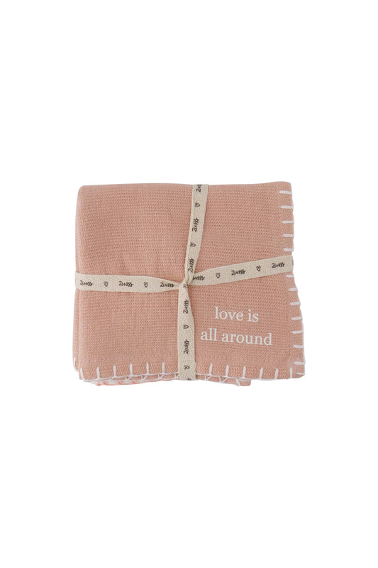 Zusss - Set van 2 vaatdoekjes - Off White / Roze