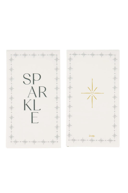 Zusss - Servetten Rechthoek Sparkle - Wit