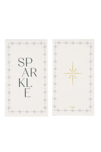 Zusss - Servetten Rechthoek Sparkle - Wit
