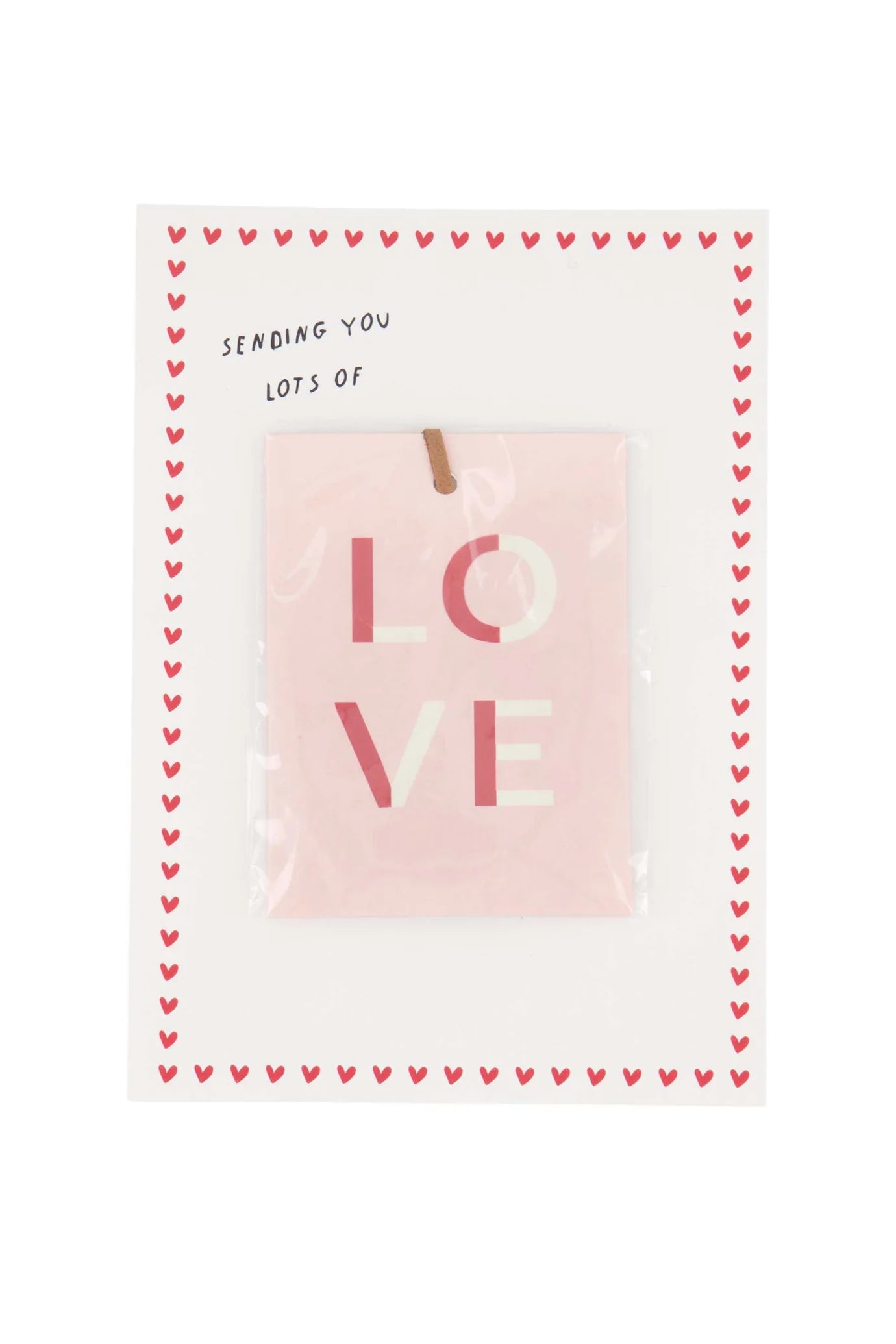 Zusss - Ansichtkaart Mini Geurzakje Love - Wit/Roze