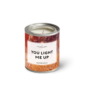 Geurkaars in blik You light me up - Jasmine Vanilla