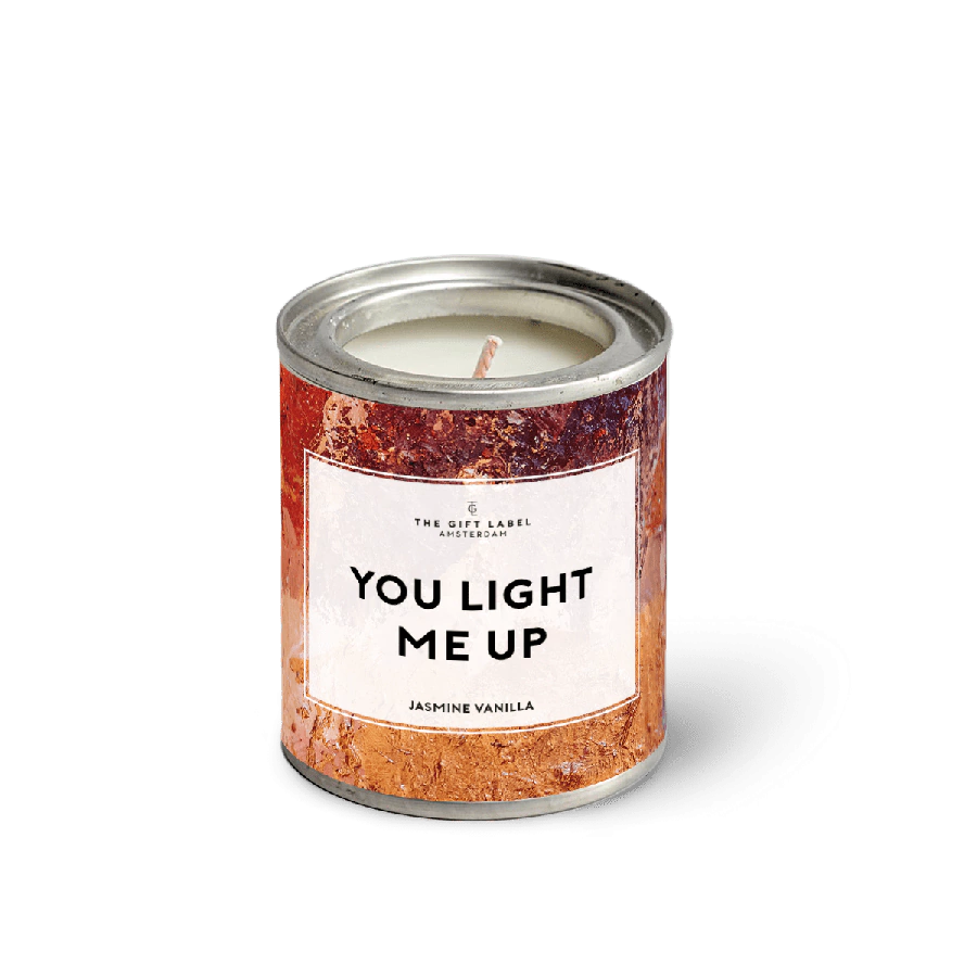 Geurkaars in blik You light me up - Jasmine Vanilla