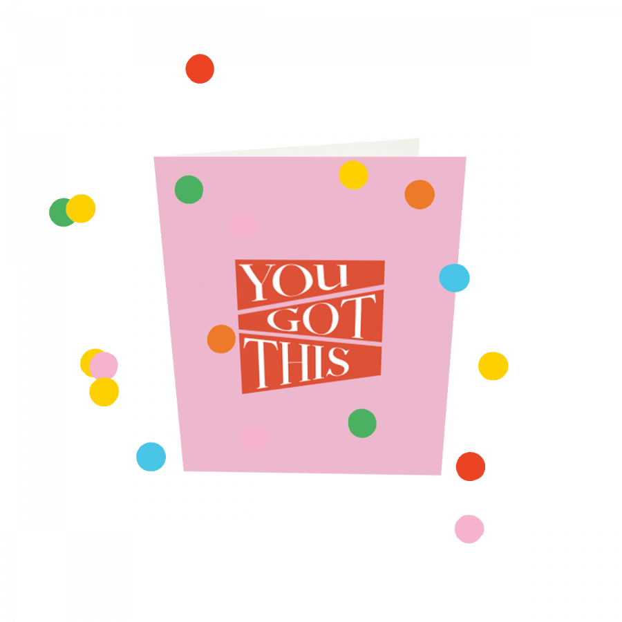 Confettikaart - You got this