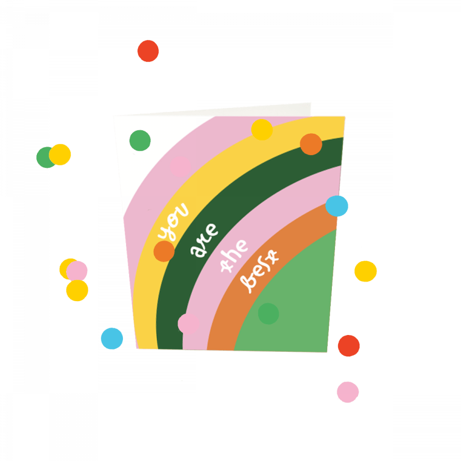 Confettikaart - You are the best