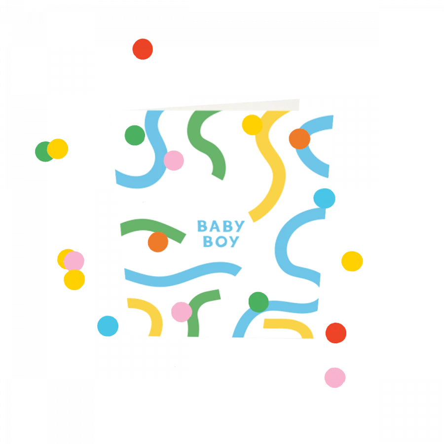Confetti kaart - Baby Boy