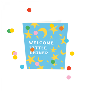 Confetti kaart - Welcome little shiner