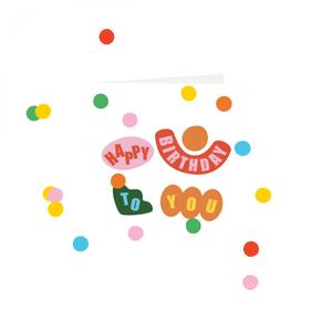Confettikaart - Happy birthday to you