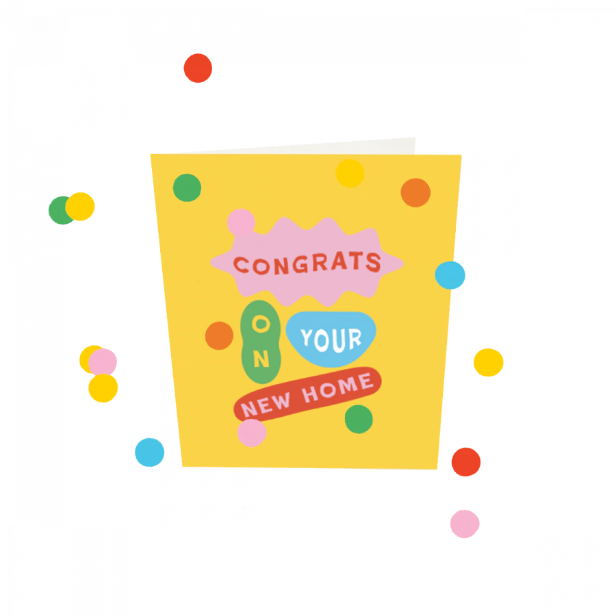 Confettikaart - Congrats on your new home