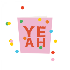 Confettikaart - Yeah