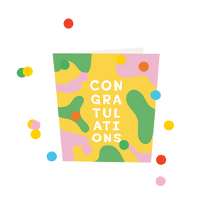 Confettikaart - Congratulations